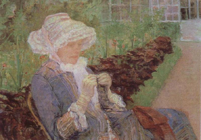 Mary Cassatt Lydia Crocheting in the Garden at Marly France oil painting art